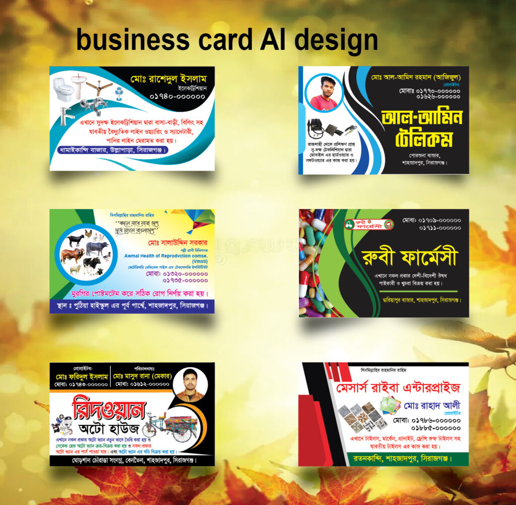 Air Travels Business Card, bangla business card design, bangla visiting card, Bangladeshi Visiting card Desgin, Bike servicing Visiting Card, Business card, business card ai, Business Card Design, Creative Business Card, doctor visiting card, Dokan business card, Electronics Visiting Card, Food Business Card, food visiting card, Grocery Store Business Card Design, Hospital Visiting Card, islami bank visiting card, Islamic visiting card design, jewellery business card, ladies tailor visiting card, laxury business card, Madrasha visiting Card, Professional Business Card, professional visiting card, restaurants visiting card design, rong mistri visiting Card, shorifart visiting card, Studio visiting card, Tailor Shop Visiting Card, Tailors Visiting Card, Tailors Visiting Card Design, Veterinary Visiting Card, Visiting card desgin, ইলেকট্রনিক্স ভিজিটিং কার্ড, ইসলামিক ভিজিটিং কার্ড, ঔষধের দোকানের ভিজিটিং কার্ড ডিজাইন, কাঁচামাল ভিজিটিং কার্ড, জুইলার্স দোকানের ভিজিটিং, টেইলার্স ভিজিটিং কার্ড, টেইলার্স ভিজিটিং কার্ড ডিজাইন